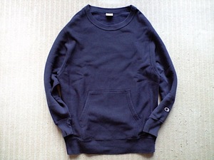 即決 復刻 青タグ SHIPS 別注 Champion REVERSE WEAVE クルーネック スウェット カンガルーポケット ネイビー Mサイズ 大きめシルエット