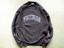 即決 美品 別注品 USA企画品 12oz Lサイズ (日本XXL) チャコール Champion REVERSE WEAVE クルーネック スウェット VHSMAG スケートボード_画像1