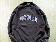 即決 美品 別注品 USA企画品 12oz Lサイズ (日本XXL) チャコール Champion REVERSE WEAVE クルーネック スウェット VHSMAG スケートボード_画像4