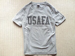 即決 USAFA 染み込み Lサイズ Champion REVERSE WEAVE ヘビーウェイト Tシャツ グレー 米空軍学校