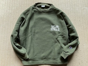 別注品 復刻 青タグ Lサイズ Champion REVERSE WEAVE クルーネック スウェット グリーン 川口春奈 着用 silent オークランド OAKLAND