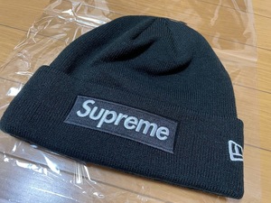 即決 23F/W Supreme New Era Box Logo Beanie Black シュプリーム ニューエラ ボックスロゴ ビーニー ブラック ② 新品 送料無料