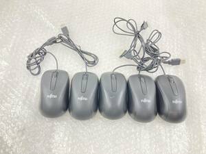 ★FUJITSU　USB光学式マウス　M520　5個セット★ 動作品 