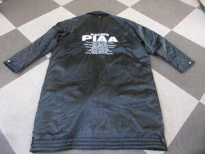 90s PIAA RACING ベンチコート フリーサイズ 黒 ピア レーシング サーキット F1 カーレース ベンチウォーマーアパレル ナイロンコート
