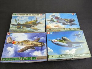 ○A233/【未組立】 TAMIYA タミヤ/1/48 戦闘機プラモデル 計4点セット/ブリュースター F2A-2 バッファロー/零戦五二丙/Fw190 D9/他/1円～