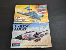 ○A274/【未組立】 MONOGRAM モノグラム/1/48 戦闘機プラモデル 計2点セット/F-106 DELTA DART/F-105F THUD/デルタダート/他/1円～_画像1