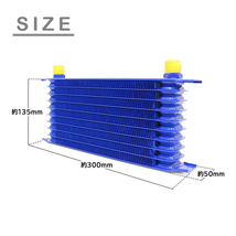 ю 【 汎用 】 高圧対応 移動式 オイルクーラー キット コア [ 9段 ] ブルー オイルエレメント オイル温度 ボンネット内 バイパス 放熱_画像4
