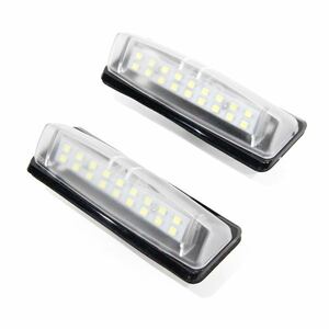 ю 【定形外】 トヨタ セルシオ 30系 高輝度 LED ライセンスランプ 2個セット キャンセラー内蔵 計36SMD 白 ホワイト ナンバー灯