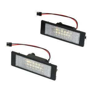 ю [ outside fixed form ] BMW 6 series E63 high luminance LED license lamp 2 piece set canceller built-in total 48SMD white white number light 
