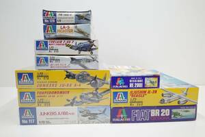 Pi16E◆10点セット イタレリ 1/72 Fiat BR20/IL-28 Beagle/未開封7点 Ju-88 A-4/A-17 Ju-188 A1-E1/F4-U7/Bf109F2/4 Fw190D-9/LA-5 現状品