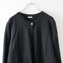 美品 ホームスパン homspun ウール リボン カーディガン F/ブラック トップス【2400013615938】_画像4