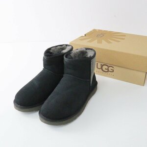 アグ オーストラリア UGG australia W CLASSIC MINI クラシックミニ ショート ムートンブーツ 7(24cm)/ブラック【2400013646536】