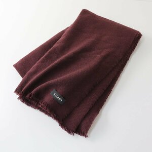 美品 2021AW ドゥーズィエムクラス Deuxieme Classe ALONPI CASHMERE アロンピ カシミア ストール/ボルドー-.【2400013647724】