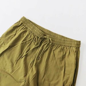  beautiful goods large size aznouazo Ora kaAS KNOW AS olaca -stroke less less pants 3/ khaki Easy rubber [2400013628471]