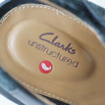 クラークス Clarks Un Adorn Ease レザー 花柄 サンダル 38/ブラック 靴【2400013639781】_画像9