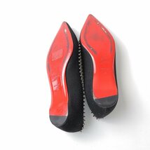 クリスチャンルブタン Christian Louboutin スパイク スタッズ付 フラットパンプス 36(23cm相当)/ブラック 黒【2400013629942】_画像7