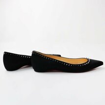 クリスチャンルブタン Christian Louboutin スパイク スタッズ付 フラットパンプス 36(23cm相当)/ブラック 黒【2400013629942】_画像4