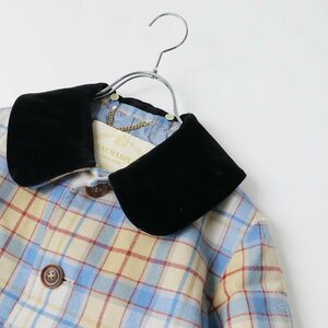 美品 2021AW ジェーンマープル Jane Marple Wool tartan check bonding cape jacket タータンチェック ケープジャケットM【2400013648219】