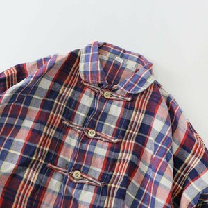  four tea five a-ru45Rlinentsu il. 8 knot dress / red × blue check One-piece 45rpm[2400013650267]