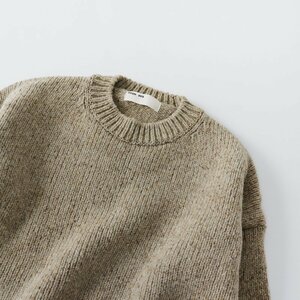 美品 2022AW エヴァムエヴァ evam eva E223K202 wool silk pullover ウールシルクプルオーバー ニット /ベージュ【2400013666411】