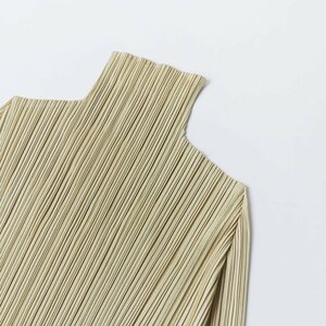 プリーツプリーズ イッセイミヤケ PLEATS PLEASE ISSEY MIYAKE タートルネック プリーツ ブラウス 3/ベージュ【2400013643733】