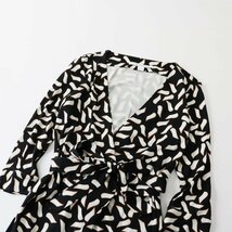 ダイアンフォンファステンバーグ DIANE von FURSTENBERG 総柄 ガウンワンピース 6/ブラック【2400013636148】_画像1