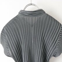 プリーツプリーズ イッセイミヤケ PLEATS PLEASE ISSEY MIYAKE プリーツ ストライプ ブラウス 3/ブラック系【2400013643849】_画像6