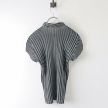 プリーツプリーズ イッセイミヤケ PLEATS PLEASE ISSEY MIYAKE プリーツ ストライプ ブラウス 3/ブラック系【2400013643849】_画像3