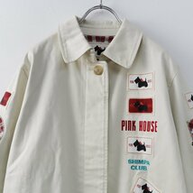 2023SS 定価5.9万 ピンクハウス PINK HOUSE ネームワッペンいっぱいツイルコート /アイボリー アウター 羽織り【2400013655002】_画像5