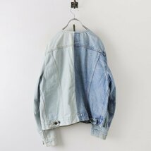 サニーサイドアップ Made by sunny side up リメイク リーバイス Levi's パッチワーク デニムジャケット 3/サックス USED【2400013667005】_画像3