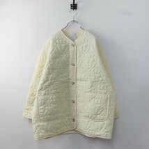 極美品 今期 2023AW マーブルシュッド marble SUD tulip quilt ジャケット F/アイボリー キルティング 羽織り -.【2400013679466】_画像2