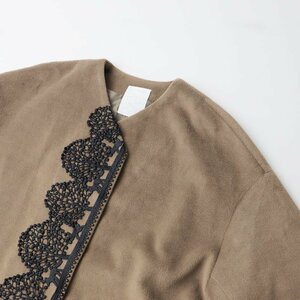 未使用 今期 2023AW マーブルシュッド marble SUD tree lace Coat ツリー リース コート F/ブラウン アウター -.【2400013679442】