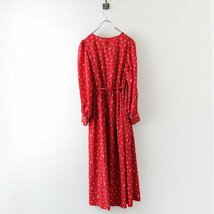 トゥービーアニエスベー To b. by agnes b. WT17 ROBE プティフルーツワンピース 36/レッド ギャザー フレア【2400013678346】_画像3