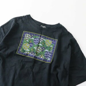  мрамор shudomarble SUD. лампочка bird принт короткий рукав футболка / черный черный tops TEE cut and sewn [2400013598460]