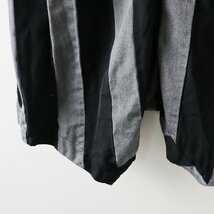 コムコム コムデギャルソン COMME des GARCONS AD2013 ポリ縮絨 ストライプ サルエルパンツ S/ブラック ボトムス【2400013686273】_画像5