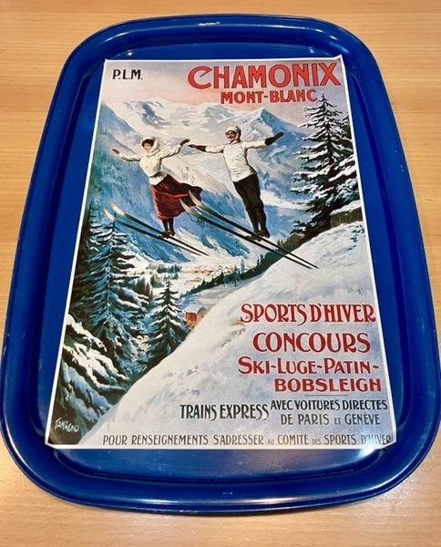 フランス製ビンテージ CHAMONIX シャモニー メタル トレー