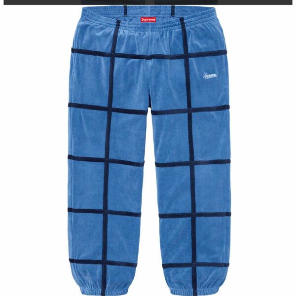 1点のみ★supreme Grid Taping Velour Pant M size