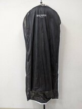 19．新品タグ付き未使用品 BALMAIN バルマン ブルーフォックスファー カシミア100%ロングコート カシミヤ レディース15号 黒y409_画像4