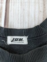 11．80s JUN MEN 旧タグ ヴィンテージ 日本製 リバースウィーブ仕様 デカロゴ スウェットシャツ トレーナー メンズM相当 黒白y507_画像8