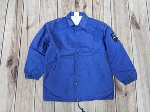 17．ヘリーハンセン 裾ドローコード 袖ロゴ ナイロンコーチジャケット ジャンパー メンズL相当 青x503