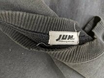 11．80s JUN MEN 旧タグ ヴィンテージ 日本製 リバースウィーブ仕様 デカロゴ スウェットシャツ トレーナー メンズM相当 黒白y507_画像5