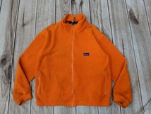 11．USA製 PenField 90s ペンフィールド ポーラテック ロゴ フリースジャケット メンズL オレンジy506_画像1