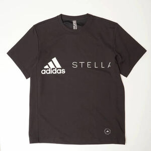 新品タグ付未使用 Lサイズ【adidas×Stella McCartney（アディダス×ステラマッカートニー）】Big Logo Tee ロゴT ブラック×ホワイト