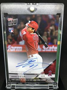 2018 Topps Now 大谷翔平 初ホームラン記念 Auto オンライン限定 Ohtani Shohei 直筆サインカード　99枚限定　エンゼルス