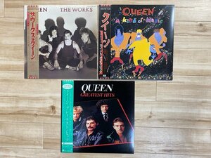 Queen アルバム 3タイトル LP レコード ザ・ワークス カインド・オブ・マジック グレイテスト・ヒッツ 帯付き ☆ちょこオク☆ 80