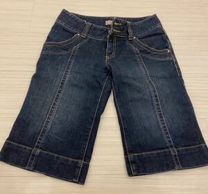 ☆未使用☆MINIMUM☆Jeans ジーンズ デニム☆デニムハーフパンツ☆サイズ1☆ワールド☆ヒョウ柄☆