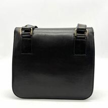 1円 ◆希少◆ BOTTEGA ボッテガ ショルダーバッグ レザー ブラック フラップ ユニセックス メンズ レディース vintage ヴィンテージ_画像3