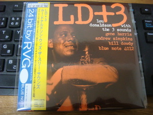 LOU DONALDSON WITH THREE SOUNDS LD ＋3 東芝 BLUE NOTE RVG 紙ジャケ CD ルードナルドソン