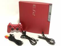 SONY PlayStation 3 CECH-3000B SR スカーレット・レッド 本体 320GB FW 4.46 PS3 プレステ3 プレイステーション 封印シールあり 動作良好_画像1