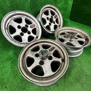 14×6j 4h 約＋23 23 アドバン レーシング 旧車 希少 当時物 アルミ ホイール ホイル 14 インチ in 4穴 pcd 4本 菅14-089